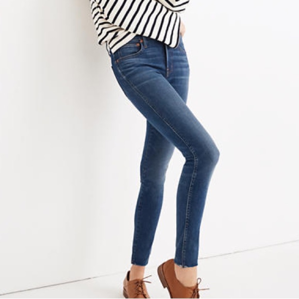 madewell 9" high rise skinny jeans